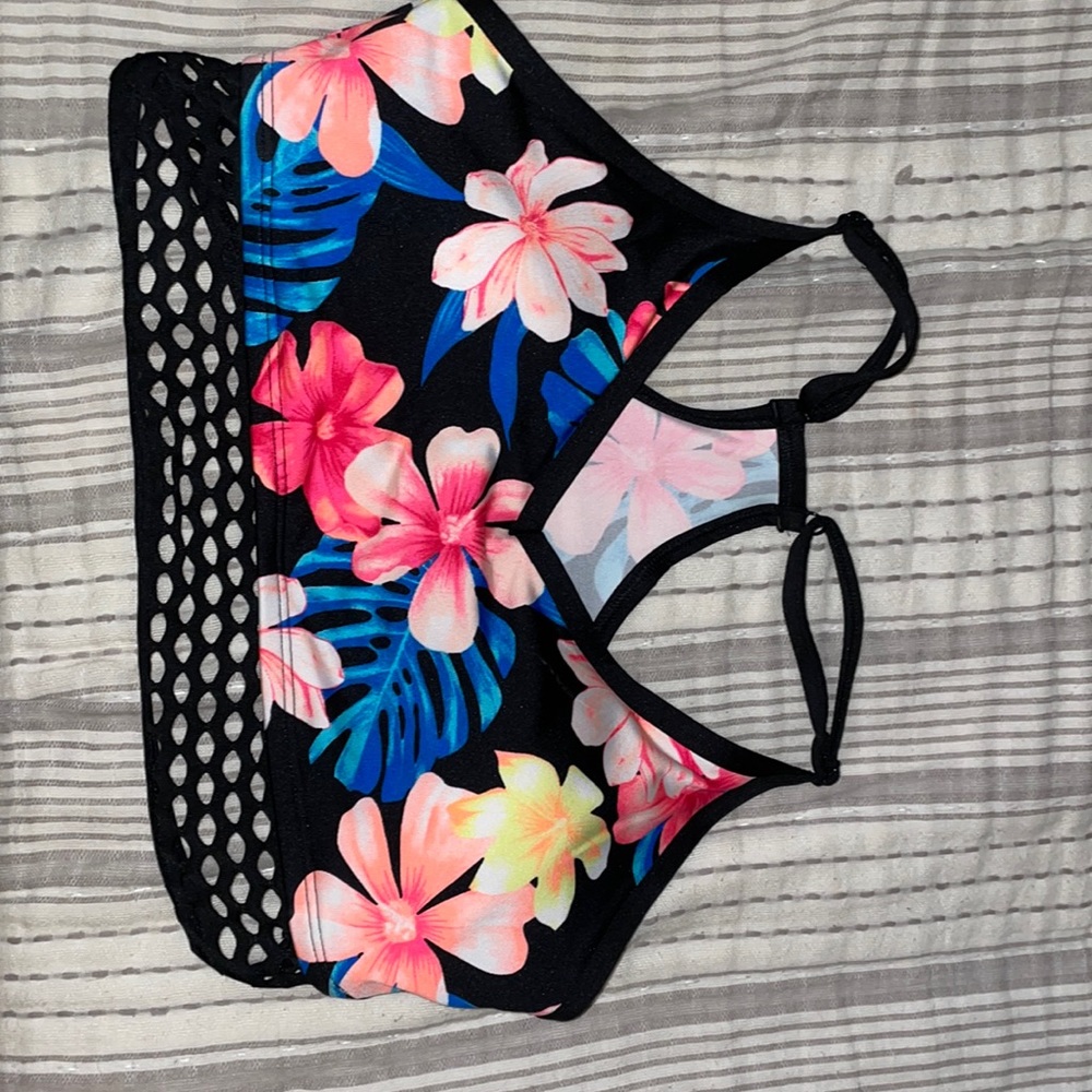 VS Pink floral sports bra